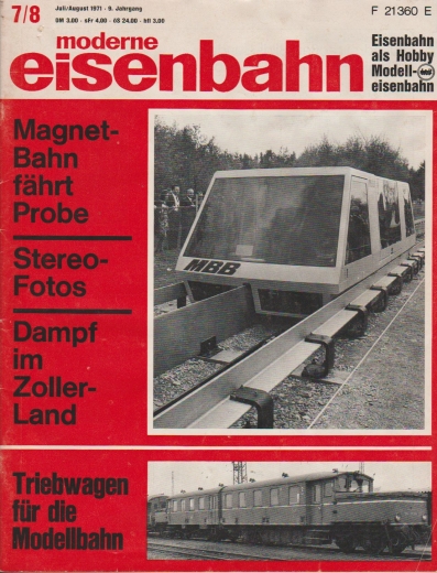 moderne eisenbahn 7/8-1971 - Juli/August