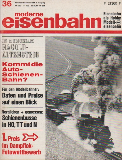 moderne eisenbahn 36 - November / Dezember 1968