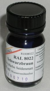 RAL 8022 Schwarzbraun matt