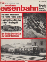 moderne eisenbahn 1-1972 - Januar