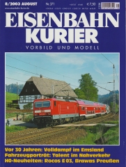 Eisenbahn Kurier 2003 August